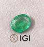 IGI Certified 13.36ct  Pakistan Oval Cut Full Luster Emerald, 100% Natural Earth Mined Gemstone.