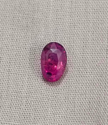 IGI Certified 3.48ct Deep Purple Red mozambique Ruby, 100% Natural Untreated Gemstone