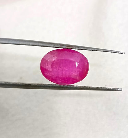 2.63ct Certified Pinkish Red African Ruby, 100% Natural Untreated Gemstone