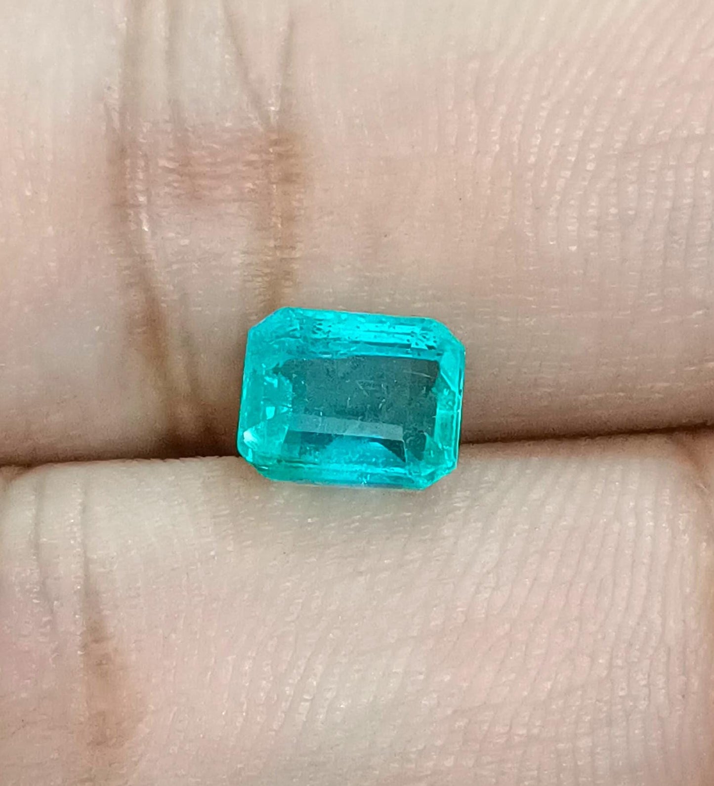 1.93ct Pastel Green Zambian Emerald , 100% Natural Earth Mined Gemstone