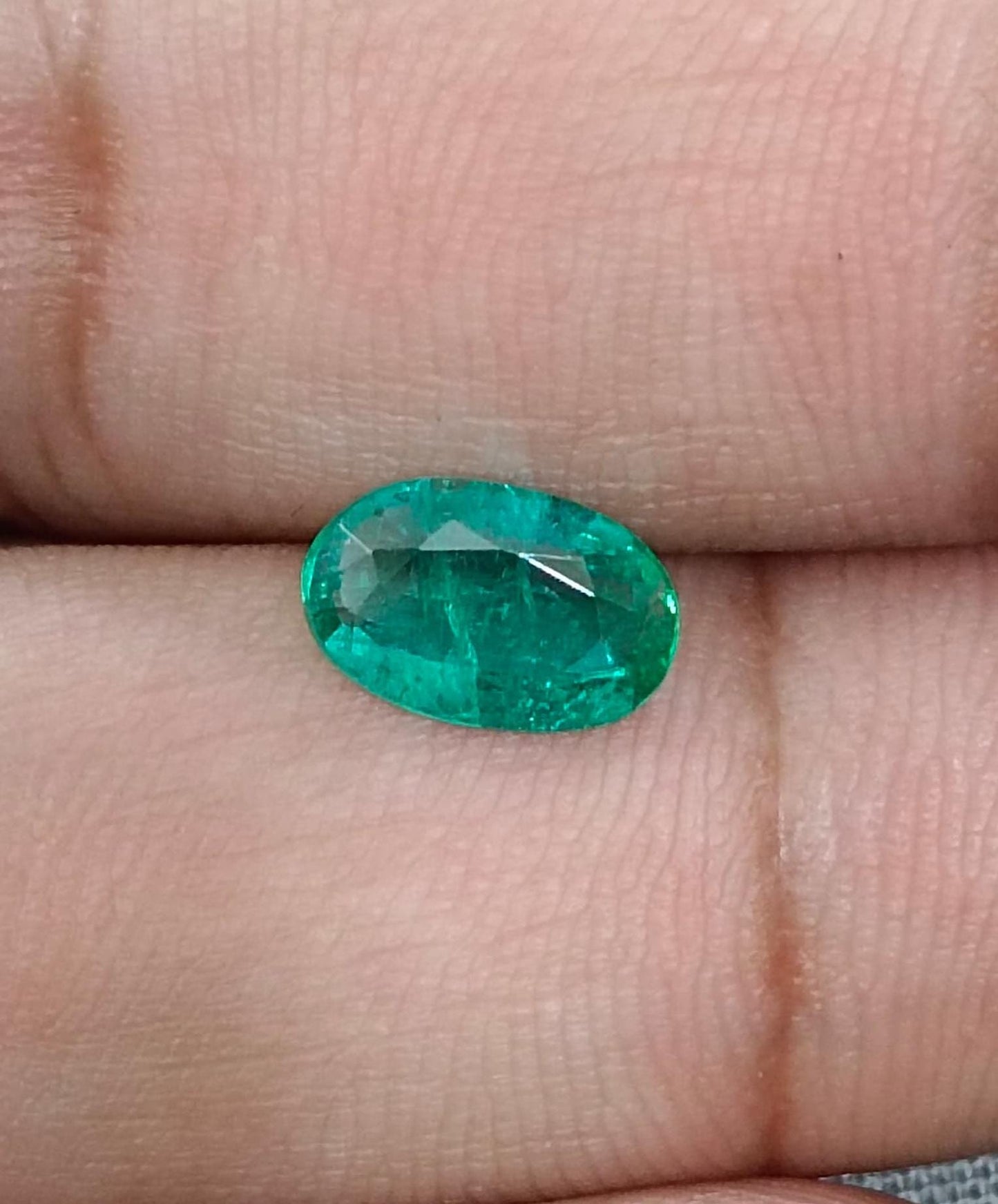 GSI Certified 1.16ct Vivid Green Zambian Emerald , 100% Natural Earth Mined Gemstone