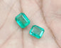 2.28ct/ 2 pcs Zambian Emeralds , 100% Natural Earth Mined Gemstones.