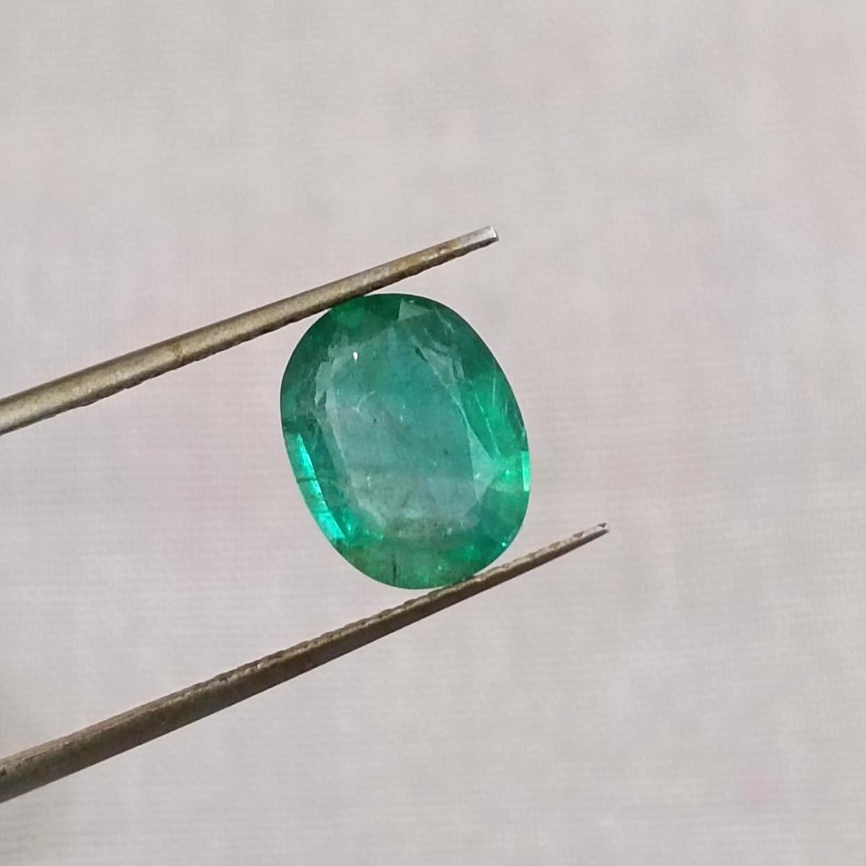 2.05ct Medium Deep Zambian Emerald , 100% Natural Earth Mined Gemstone