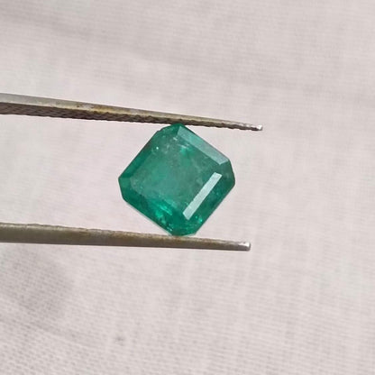 1.80ct Deep Green Zambian Emerald , 100% Natural Earth Mined Gemstone