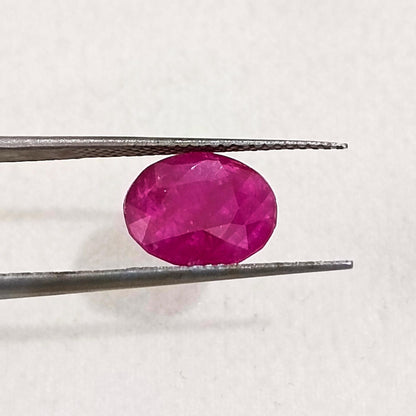 2.87ct Certified Mozambique Ruby, 100% Natural Untreated Gemstone