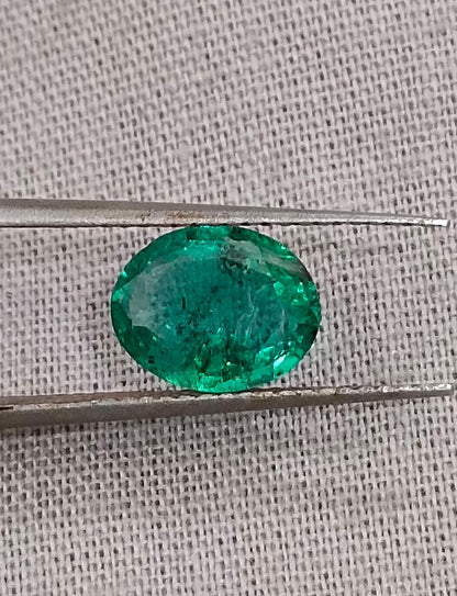 1.34ct Medium Deep Vivid Green Zambian Emerald , 100% Natural Earth Mined Gemstone