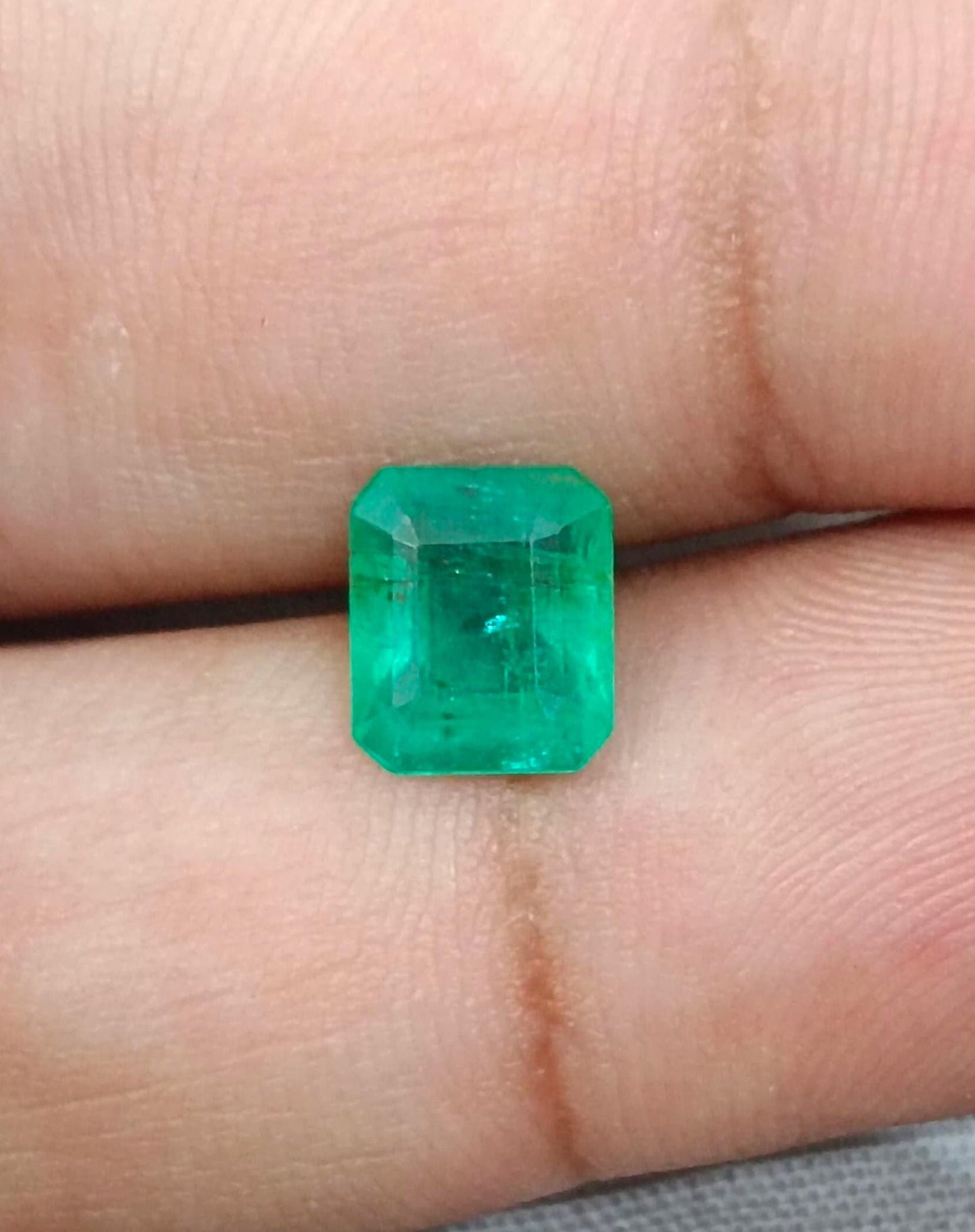 1.73ct Velvet Green Zambian Emerald , 100% Natural Earth Mined Gemstone