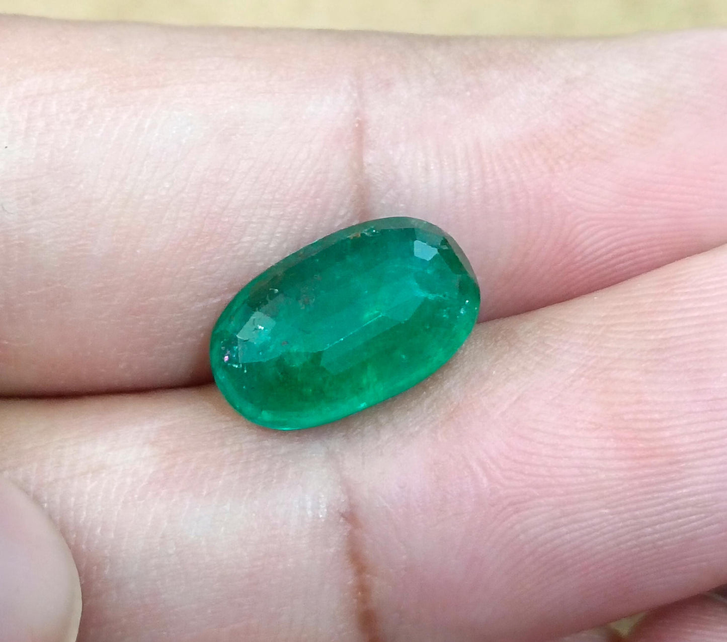 GSI Certified 4.36ct Deep Velvet Green Zambian Emerald , 100% Natural Earth Mined Gemstone.