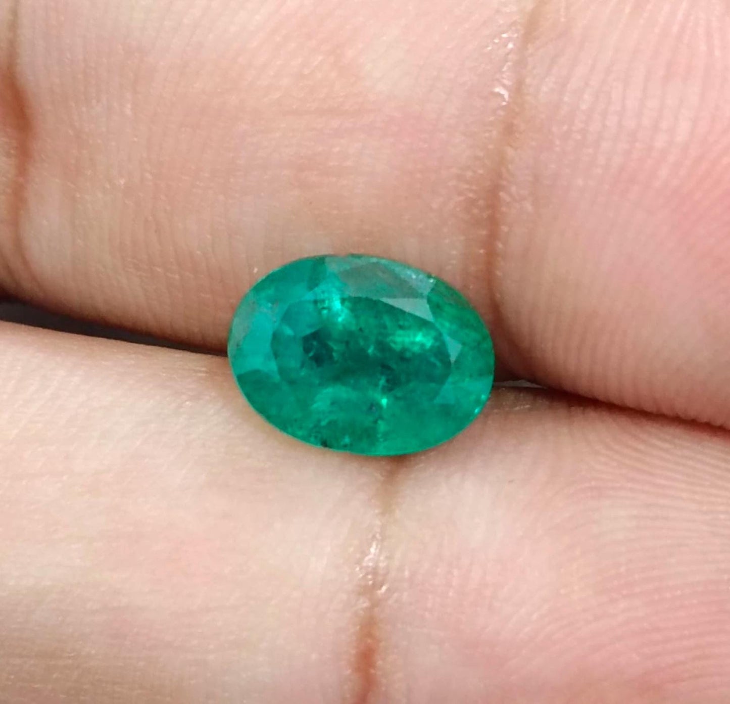 2.45ct Golden Green Zambian Emerald , 100% Natural Earth Mined Gemstone