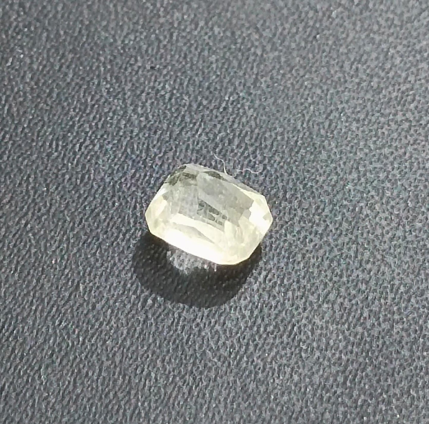 GSI Certified 1.75ct Emerald Cut Light Yellow Ceylon Sapphire, 100% Natural Untreated Gemstone