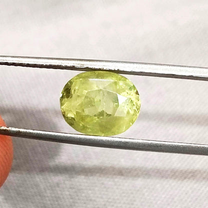 GSI Certified 3.44ct Intense Greenish Yellow Sri Lanka Chrysoberyl, 100% Natural Earth Mined untreated Gemstone