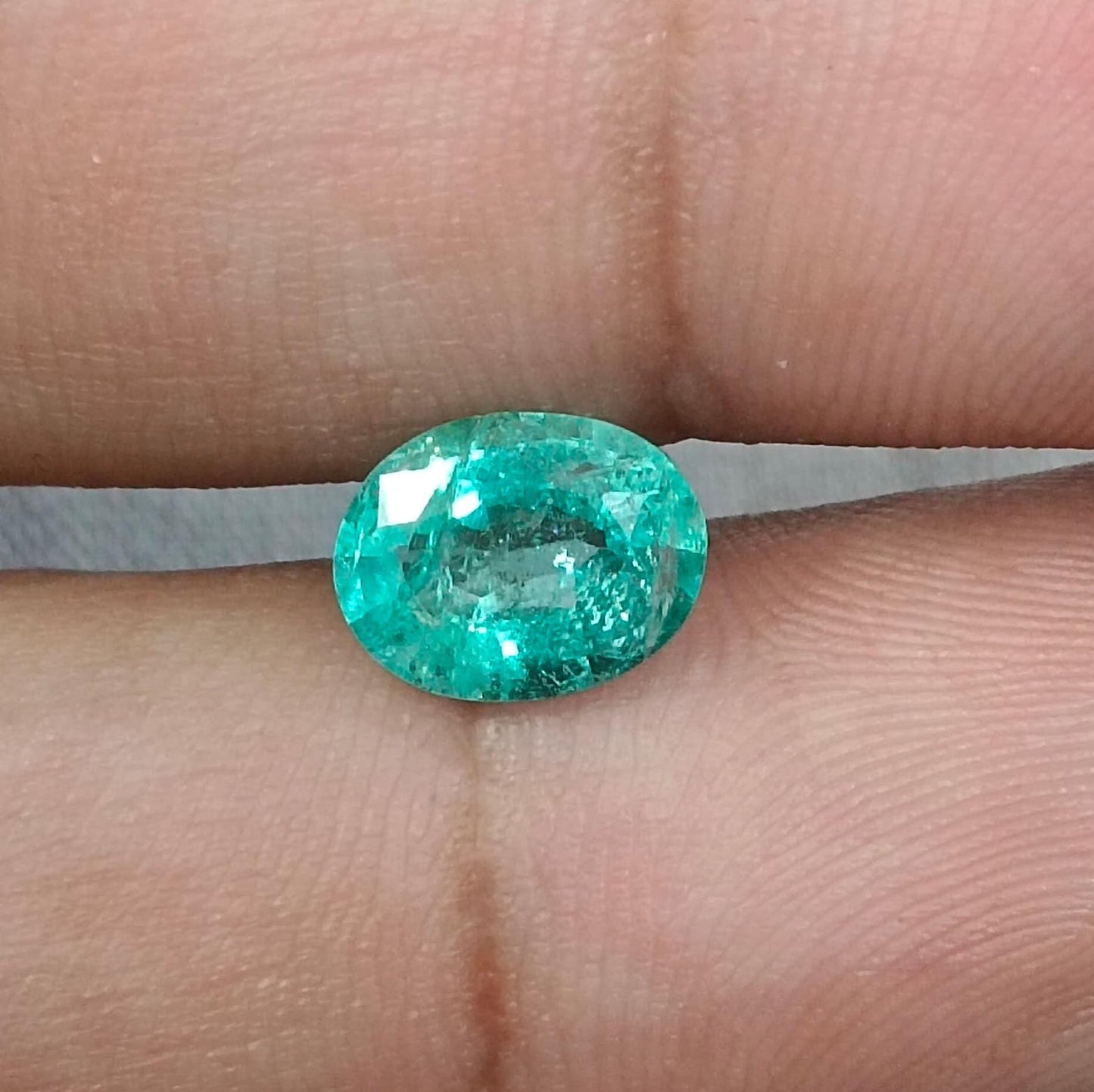 1.52ct Pastel Green Emerald , 100% Natural Earth Mined Gemstone