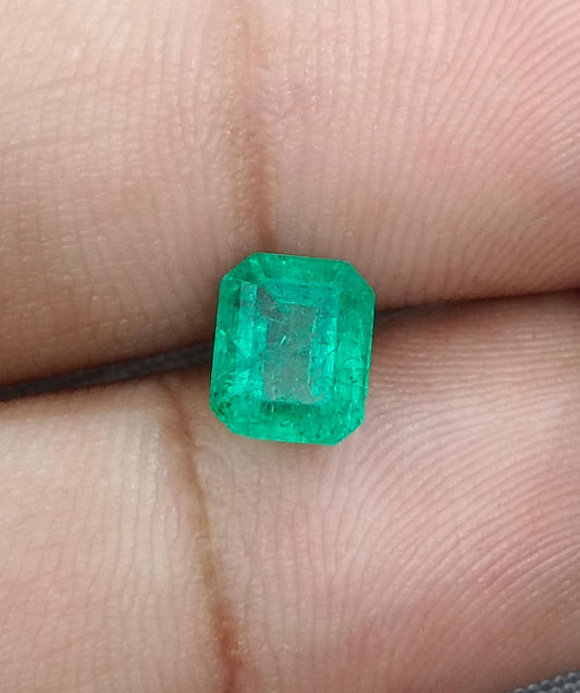 1.52ct Intense Green Panjshir Emerald, 100% Natural Earth Mined Gemstone