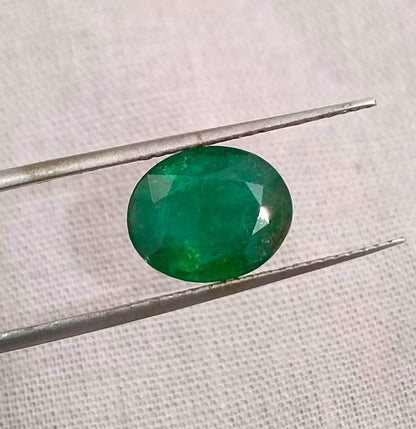 2.86ct Dark Green Zambian Emerald , 100% Natural Earth Mined Gemstone