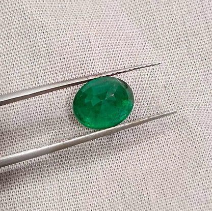 2.86ct Dark Green Zambian Emerald , 100% Natural Earth Mined Gemstone