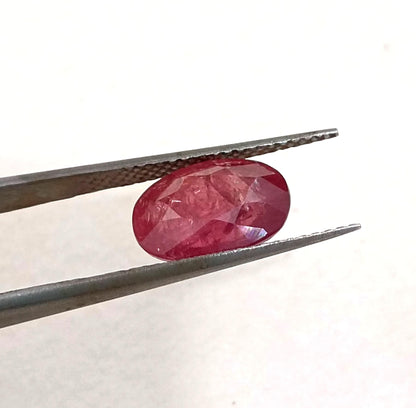 3.48ct IGI Certified  Blood Red Burmese Ruby, 100% Natural Untreated Gemstone