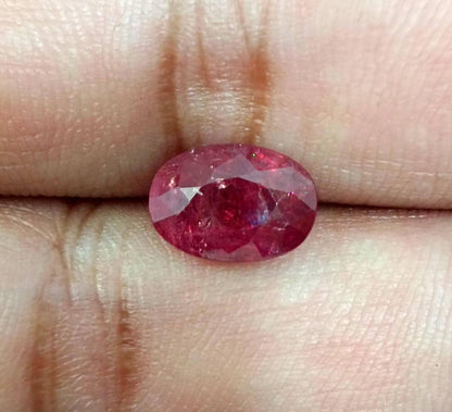 3.48ct IGI Certified  Blood Red Burmese Ruby, 100% Natural Untreated Gemstone