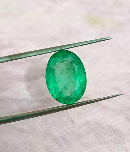 GSI Certified 2.77ct Zambian Emerald, 100% Natural Gem