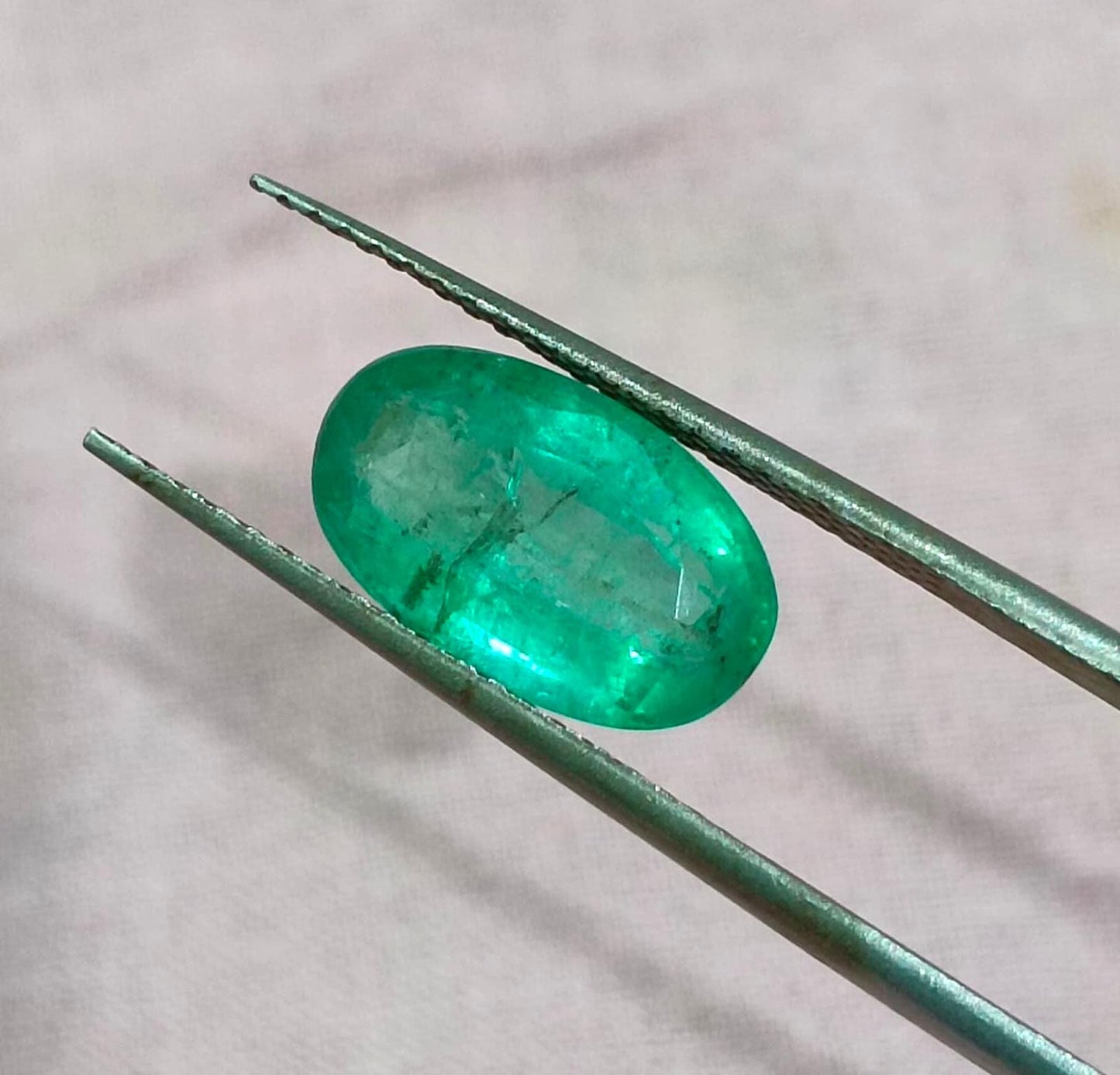 2.46ct Velvet Green Zambian Emerald , 100% Natural Earth Mined Gemstone