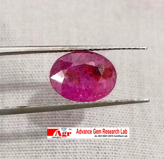 2.54ct Certified Mozambique Ruby, 100% Natural Untreated Gemstone