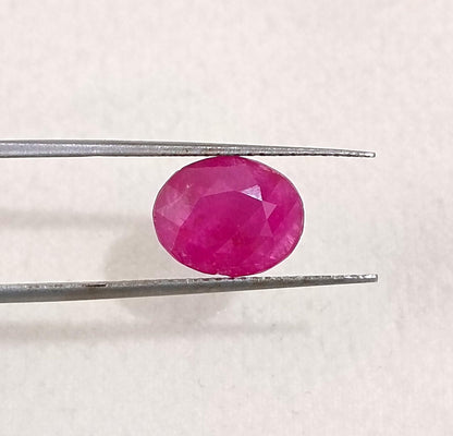 2.87ct Certified Mozambique Ruby, 100% Natural Untreated Gemstone