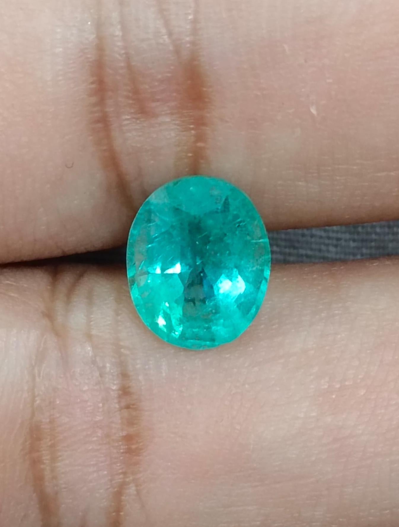 3.00ct Pastel Green Russian Emerald , 100% Natural Earth Mined Gem.