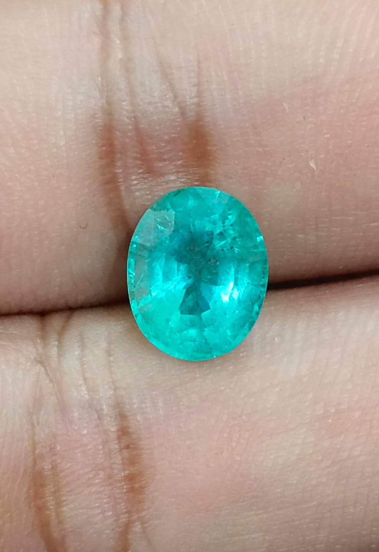 3.00ct Pastel Green Russian Emerald , 100% Natural Earth Mined Gem.