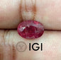 3.48ct IGI Certified  Blood Red Burmese Ruby, 100% Natural Untreated Gemstone