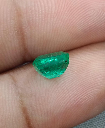 1.52ct Intense Green Panjshir Emerald, 100% Natural Earth Mined Gemstone