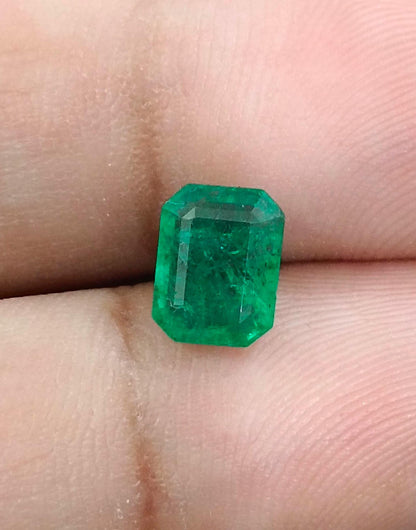 1.42ct Deep Green Swat Emerald, 100% Natural Earth Mined Gemstone