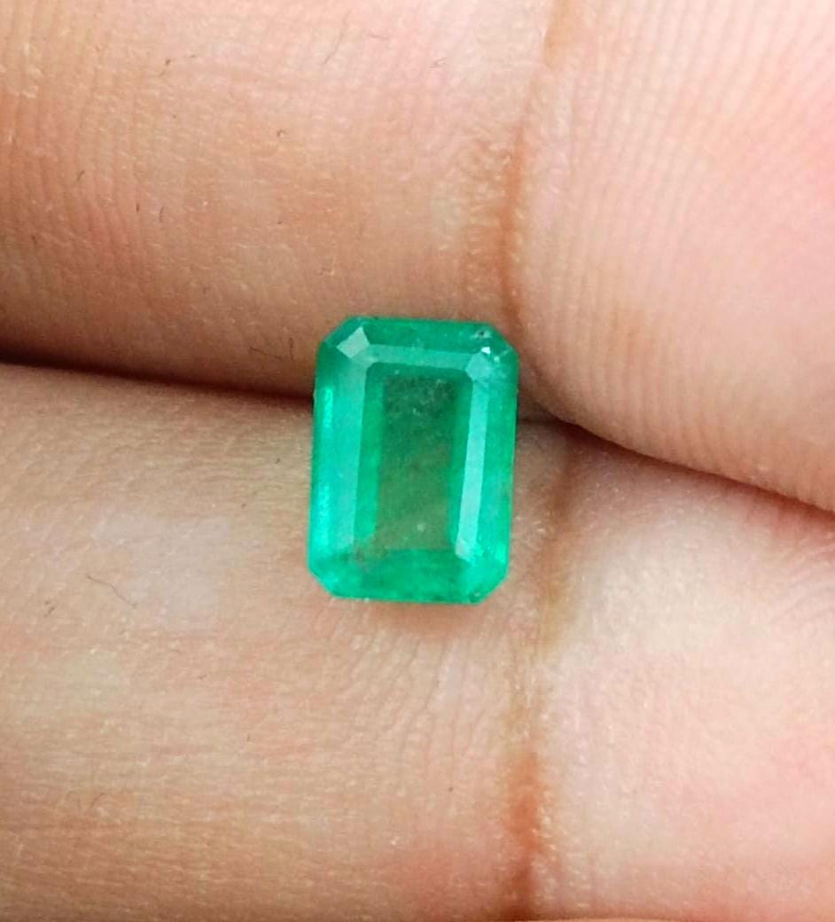 1.16ct Vivid Green Panjshir Emerald , 100% Natural Earth Mined Gemstone