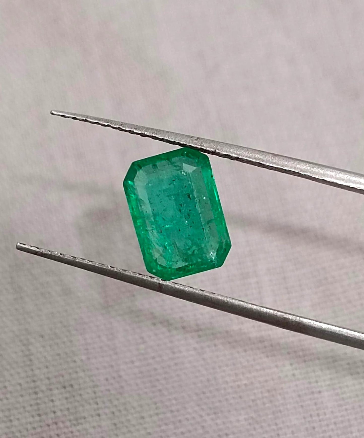 GSI Certified 1.56ct Medium Intense Green Emerald, 100% Natural Gemstone