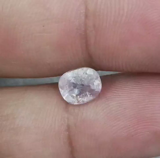 GSI Certified 2.26 Pink Ceylon Sapphire, 100% Natural Earth Mined Gemstone