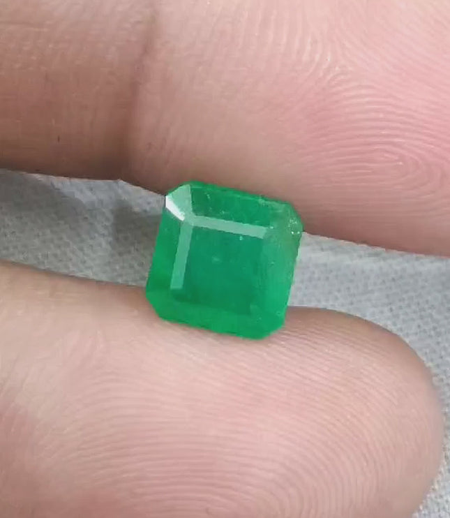 Certified 2.72ct Zambian Natural Emerald