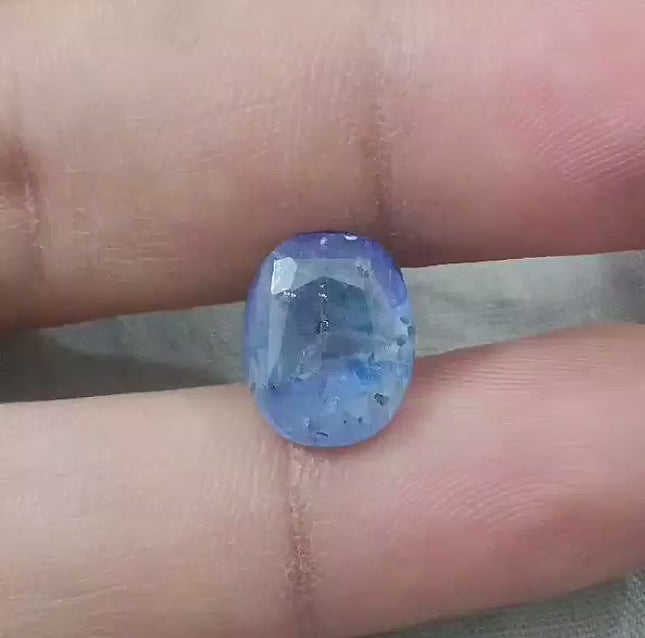 AGRL Certified 8.54ct Natural Untreated Blue Ceylon Sapphire