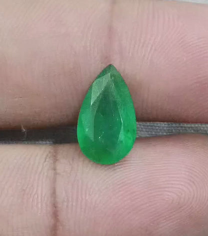 GSI Certified 3.06ct Velvet Green Emerald Natural Earth Mined Gemstone