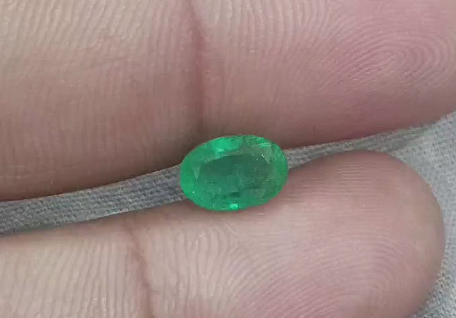1.54ct Intense Green Emerald GSI Certified