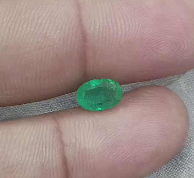 1.54ct Certified Natural Zambian Emerald.