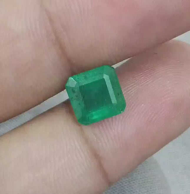 Certified 3.02ct Zambian Emerald, Natural Gemstone