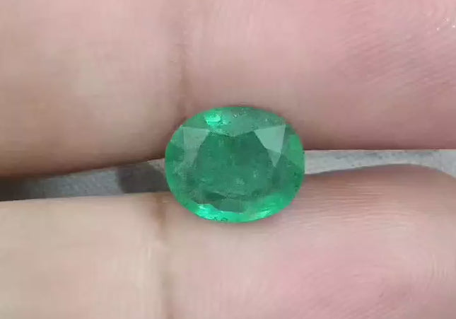 GSI Certified 2.99ct Zambian Emerald, Natural Gemstone