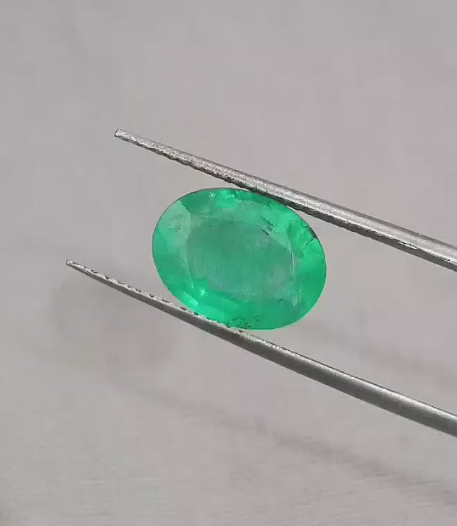 2.46ct Sea Foam Green Panjshir Emerald, Natural Gemstone