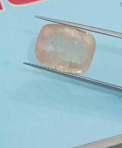 IGI Certified 6.38ct Padparadscha Sapphire, 100% Natural Untreated Gemstone