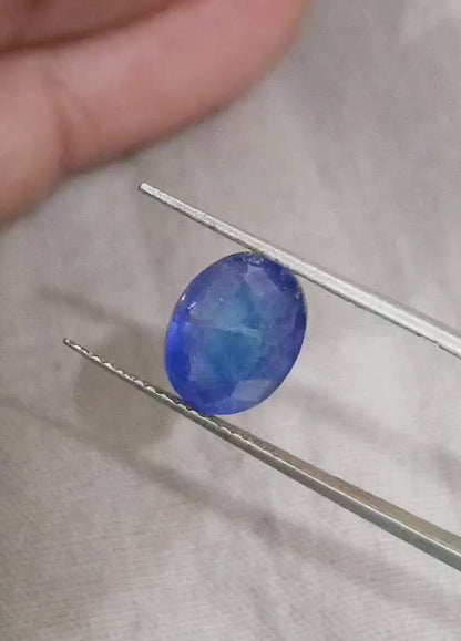 GSI Certified 4.15ct Deep Blue Ceylon Sapphire, 100% Natural Gemstone