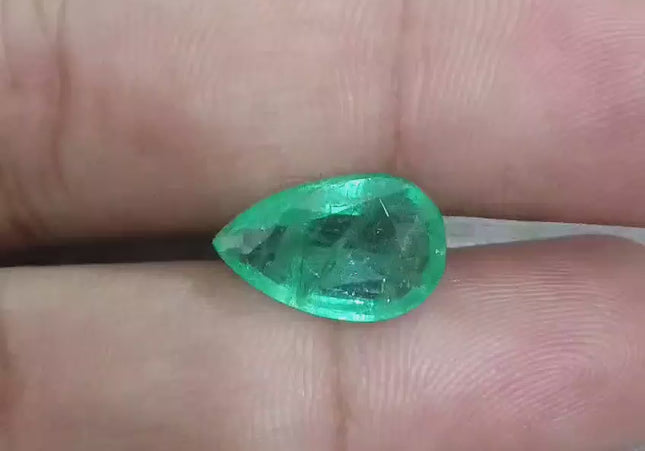 4.76 Medium Green Zambian Emerald, Natural Earth Mined Gemstone