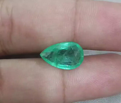 4.76 Medium Green Zambian Emerald, 100% Natural Earth Mined Gemstone