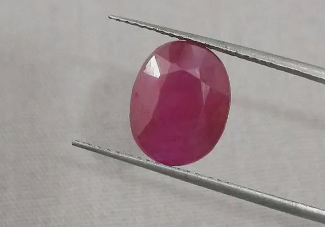 GSI Certified 4.12ct Ruby Natural Untreated Gemstone