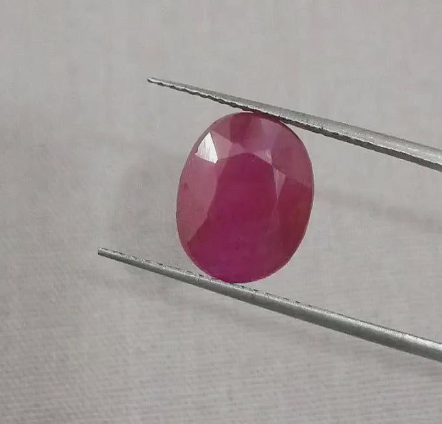 Certified 4.12ct Natural Untreated Ruby.