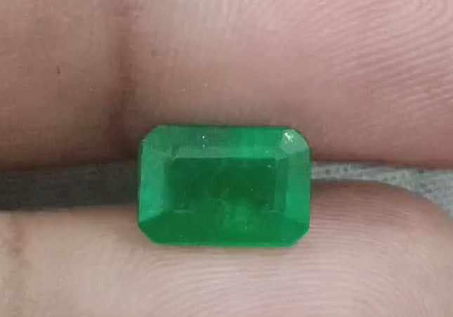 2.36ct Deep Green Zambian emerald GSI Certified