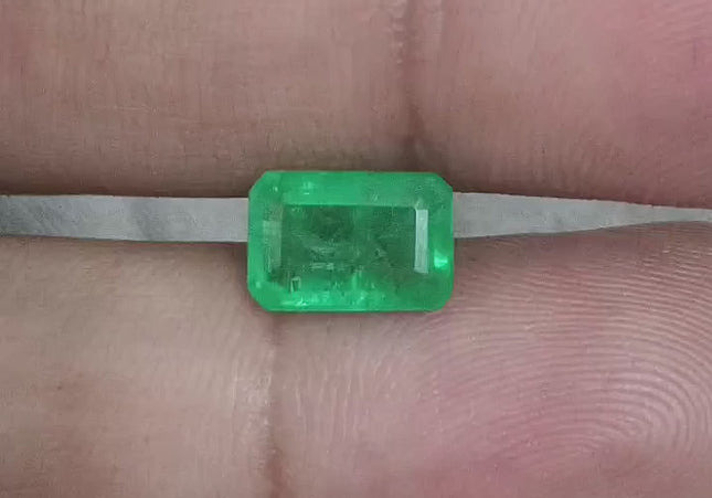 GSI Certified 2.58ct Vivid Green Zambian Emerald