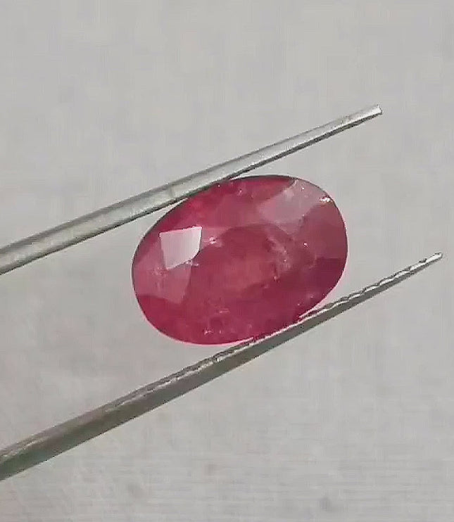 Burmese Ruby 3.48ct IGI Certified Natural Untreated Blood Red Oval Cut Loose Gemstone